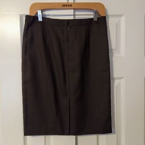 NWOT Brown Pinstripe Pencil Skirt